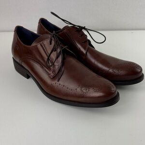 Fluchos Men's Classic Brown Leather Oxford Dress Shoes